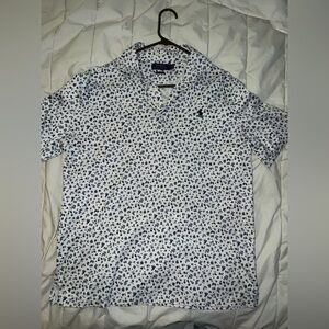 Ralph Lauren White and Navy Polo Shirt